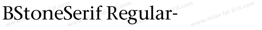 BStoneSerif Regular字体转换